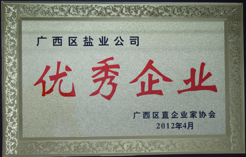 2012年廣西區(qū)直企業(yè)家協(xié)會優(yōu)秀企業(yè)